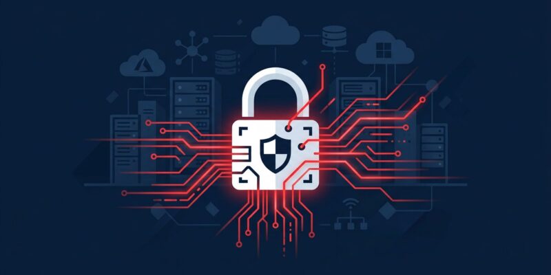 Cybersecurity illustration showing OAuth identity attack bypassing Microsoft Entra ID cloud security locks