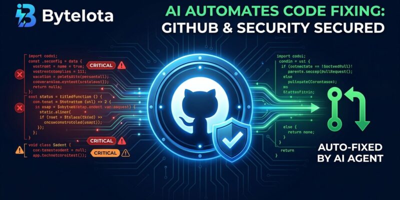 GitHub Copilot agentic autofix workflow showing AI agent exploring codebase, running CodeQL verification, and opening a draft pull request