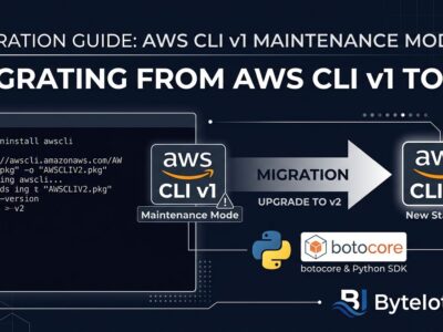 AWS CLI v1 maintenance mode migration guide - terminal showing AWS CLI v2 migration commands