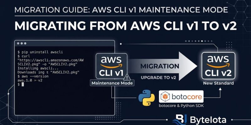 AWS CLI v1 maintenance mode migration guide - terminal showing AWS CLI v2 migration commands