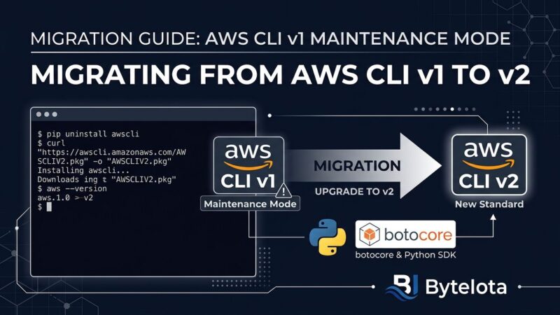 AWS CLI v1 maintenance mode migration guide - terminal showing AWS CLI v2 migration commands