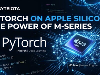 PyTorch 2.13 release showing FlexAttention on Apple Silicon MPS with neural network visualization in blue and white