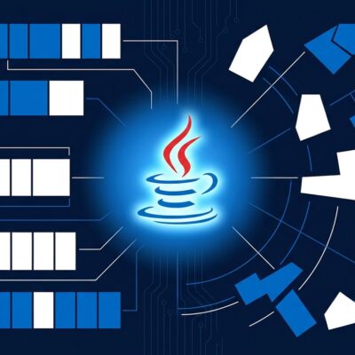 Java Project Valhalla value classes diagram showing memory flattening and scalarization in JDK 28 - blue and white tech visualization