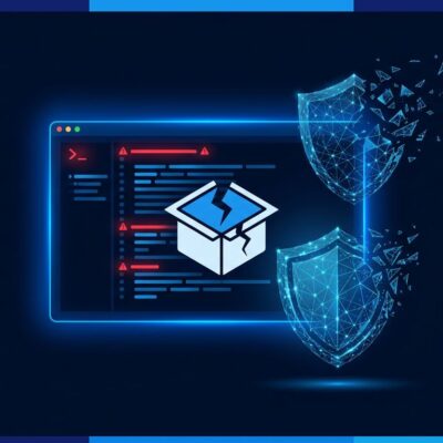 Cursor IDE with broken sandbox icon and red warning indicators representing the DuneSlide prompt injection RCE vulnerability CVE-2026-50548