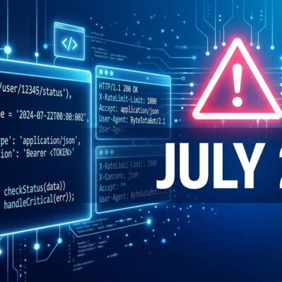 Abstract visualization of API beta headers and a July 22 deadline warning for Anthropic Managed Agents memory store migration