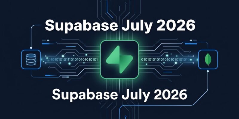 Supabase July 2026 update showing MongoDB in Postgres, binary Realtime, and TanStack DB sync