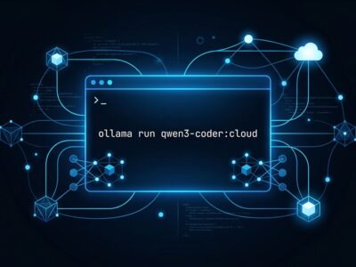 Ollama cloud and local AI platform illustration