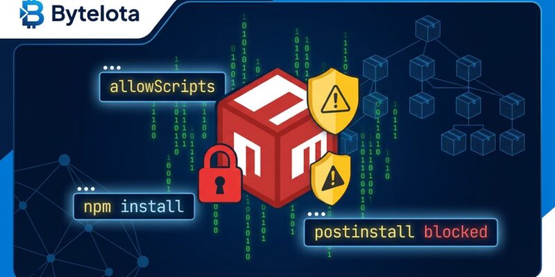 npm v12 install scripts blocked by default - supply chain security migration guide