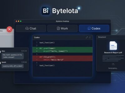 ChatGPT desktop app showing unified Chat Work and Codex modes replacing Atlas browser