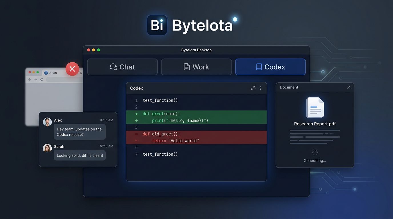ChatGPT Desktop Merges Codex and Work — Atlas Shuts Down Aug 9