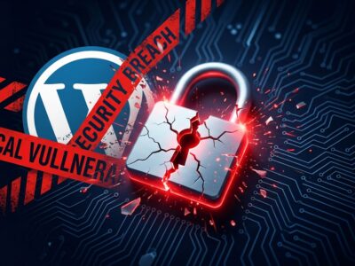 Broken padlock on dark blue background representing the wp2shell WordPress pre-authentication RCE vulnerability CVE-2026-63030
