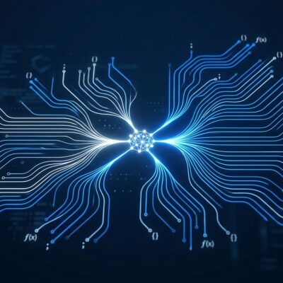 Abstract visualization of parallel AI subagents branching from a central orchestrator node, representing Claude Code dynamic workflows