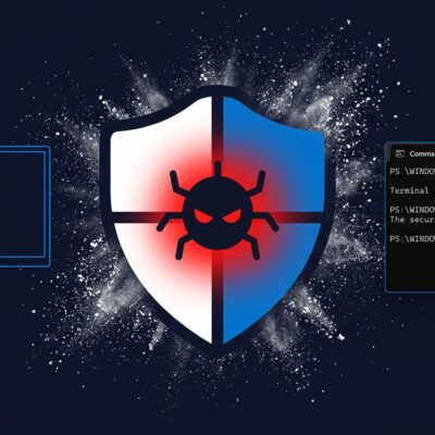 LG monitor with Windows Update shield icon containing hidden malware warning, representing silent adware installation