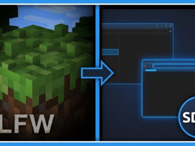 Split-screen comparison showing GLFW on left and SDL3 native Wayland on right for Minecraft Java Edition