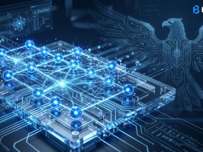 QuantumEAGLe NSA quantum computing initiative diagram showing quantum circuit with eagle silhouette