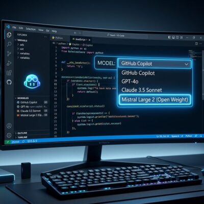 GitHub Copilot model picker showing Kimi K2.7 Code as the first open-weight AI model option