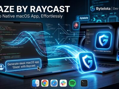 Glaze by Raycast AI native Mac app builder - macOS dock with AI-generated app icon