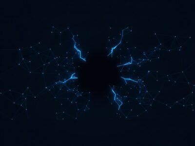 Fractured neural network diagram representing agentic AI project failures in production