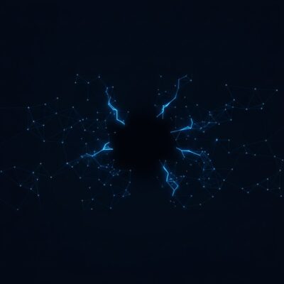 Fractured neural network diagram representing agentic AI project failures in production
