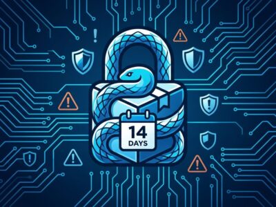 PyPI padlock securing a Python package with 14-day calendar restriction