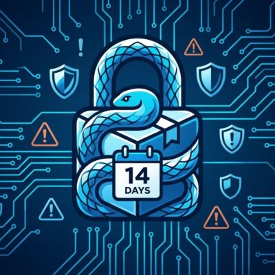 PyPI padlock securing a Python package with 14-day calendar restriction