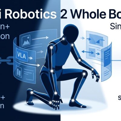 Humanoid robot controlled by Gemini Robotics 2 whole-body intelligence model from Google DeepMind