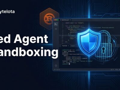 Zed code editor with security shield overlay representing OS-level agent sandboxing