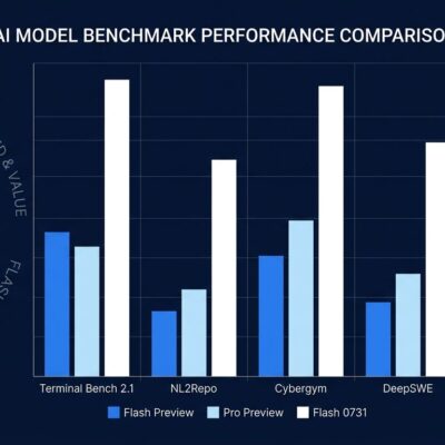 Data visualization benchmark chart showing DeepSeek V4 Flash 0731 outperforming V4 Pro Preview on agent benchmarks