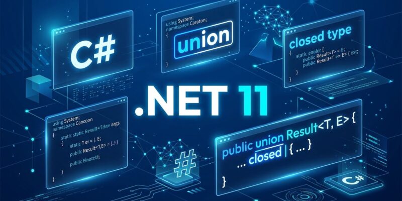 C# 15 union types and .NET 11 Preview 6 code visualization