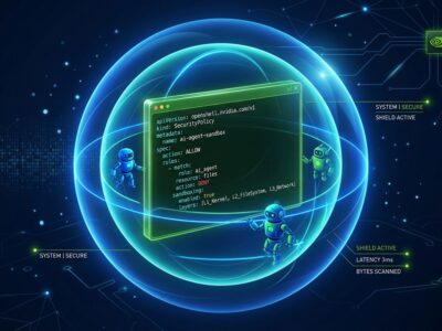 NVIDIA OpenShell sandboxing AI agents with kernel-level isolation — YAML policy containment rings around agent processes