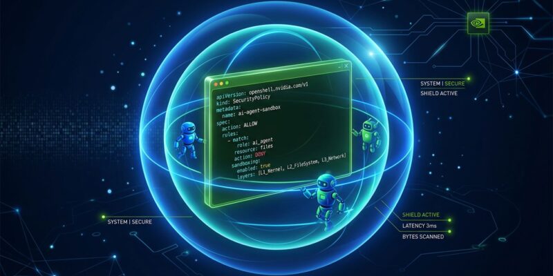 NVIDIA OpenShell sandboxing AI agents with kernel-level isolation — YAML policy containment rings around agent processes