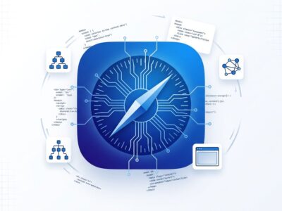 Safari browser icon with AI circuit board overlay representing the Safari MCP server for agent-based web debugging