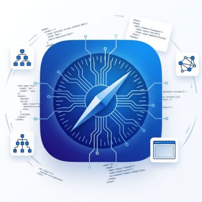 Safari browser icon with AI circuit board overlay representing the Safari MCP server for agent-based web debugging