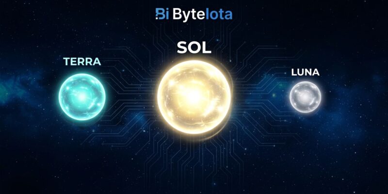 Three glowing orbs representing GPT-5.6 Sol Terra and Luna model tiers floating in space