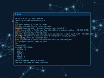 Claude Security Plugin terminal scan showing multi-agent vulnerability findings