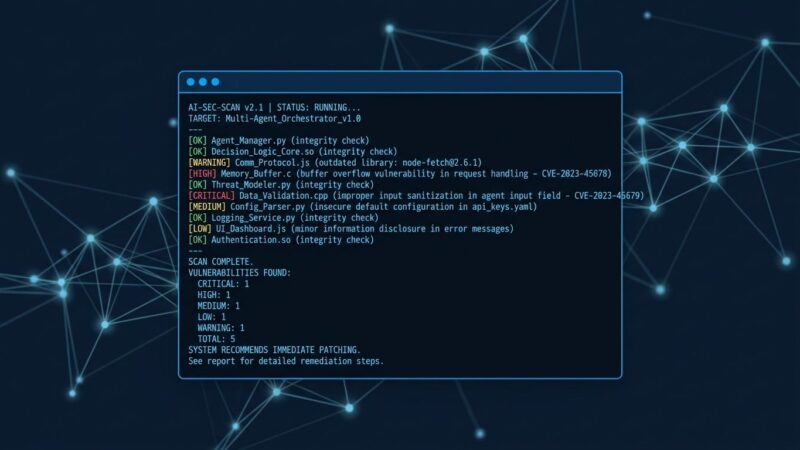 Claude Security Plugin terminal scan showing multi-agent vulnerability findings