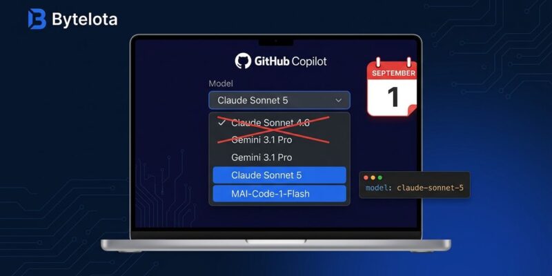 GitHub Copilot model deprecation table showing Claude Sonnet 4.6, Gemini 3.1 Pro and other models being replaced in September 2026