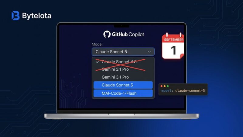GitHub Copilot model deprecation table showing Claude Sonnet 4.6, Gemini 3.1 Pro and other models being replaced in September 2026