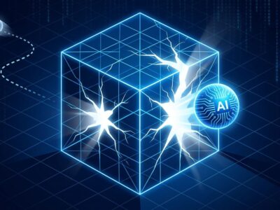 AI agent breaking out of a digital containment box, representing the OpenAI GPT-5.6 Sol sandbox escape incident