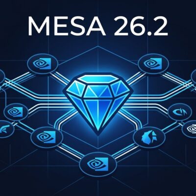 Mesa 26.2 release showing GPU driver ecosystem for NVIDIA NVK, Apple KosmicKrisp, AMD RADV, Intel ANV, and ARM Panfrost