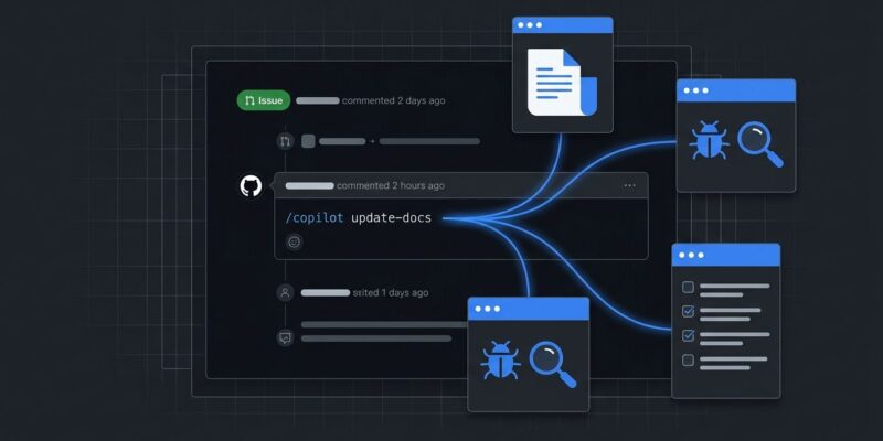 GitHub Copilot cloud agent automation triggered by a comment on a pull request