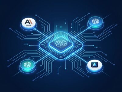 Memmy Agent: a central hub node connected by glowing circuit paths to Claude Code, Codex, and Cursor AI tool icons on a dark navy background