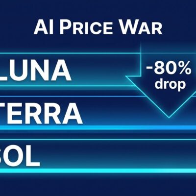 GPT-5.6 Luna 80% price cut visualization showing Luna Terra Sol tiers