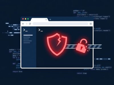 Open WebUI critical vulnerability CVE-2026-45672 showing broken security lock on a dark blue background