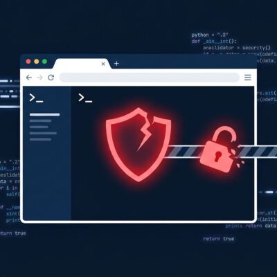 Open WebUI critical vulnerability CVE-2026-45672 showing broken security lock on a dark blue background