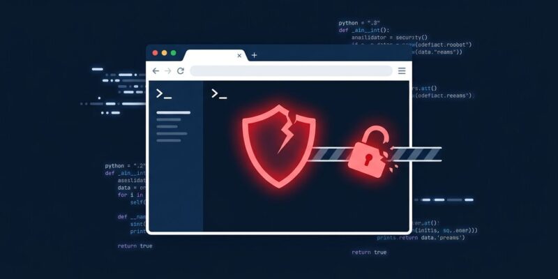 Open WebUI critical vulnerability CVE-2026-45672 showing broken security lock on a dark blue background