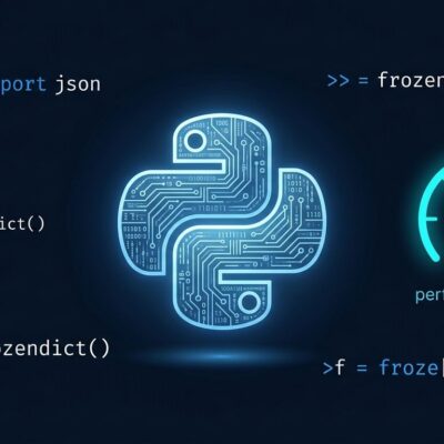 Python 3.15 RC1 featured image showing lazy imports and frozendict code snippets with ByteIota branding