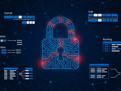Fractured network connection diagram illustrating NatJack NAT vulnerability affecting Windows Linux and macOS