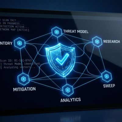 Claude Security plugin multi-agent vulnerability scanner terminal interface showing six-phase scan pipeline