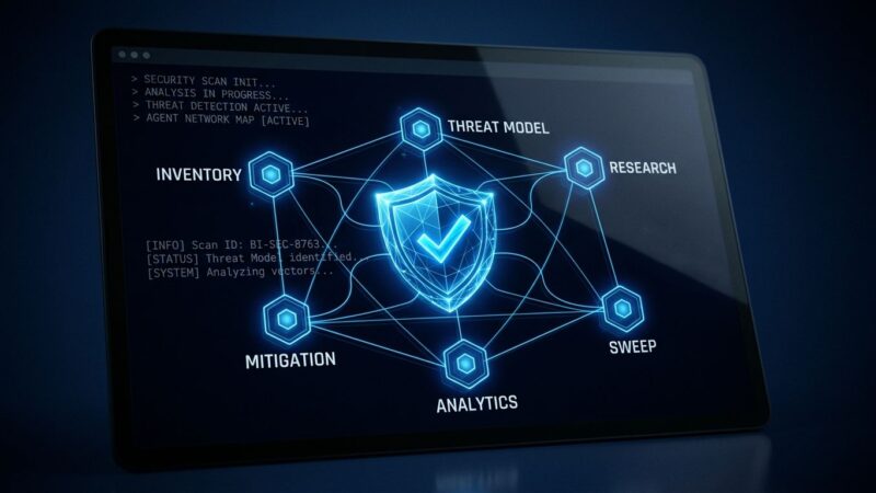 Claude Security plugin multi-agent vulnerability scanner terminal interface showing six-phase scan pipeline